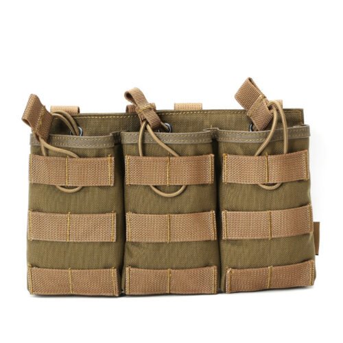 Avatar nice quality Khaki 600D polyester tactical triple mag pouch