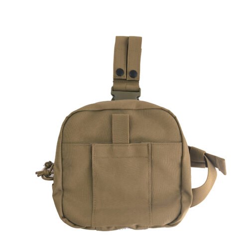 Avatar Outdoor heavy duty 600D polyester Khaki Quick Release Thigh Medical EMT Pouch