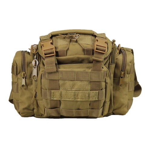 Avatar rugged multi-pocket large capacity khaki waist bag sling bag for climbing/outdoor sports