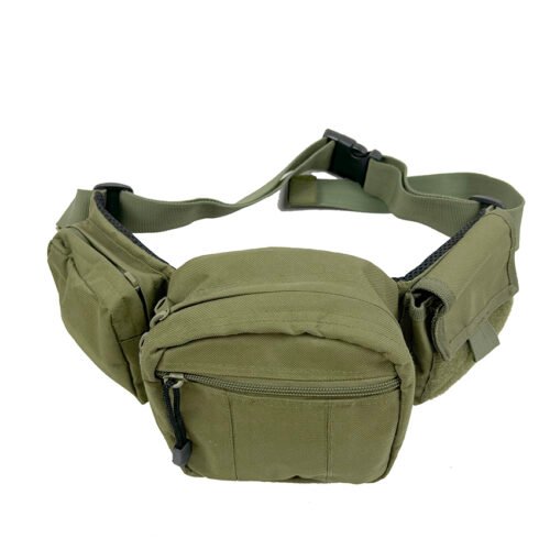 Avatar rugged multi-pocket breathable green tactical belt pouch for outdoor training/hiking