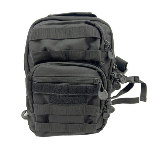 Avatar durable multi-compartment breathable black sling bag for daily activities/outdoor sports
