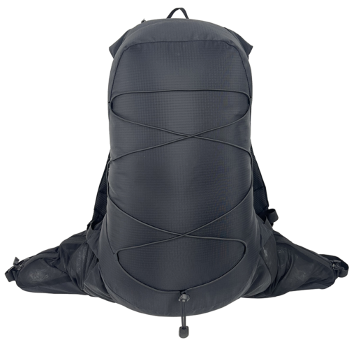 Avatar durable black trekkking backpack with 30W solar panel for outdoor hiking/climbing/travel