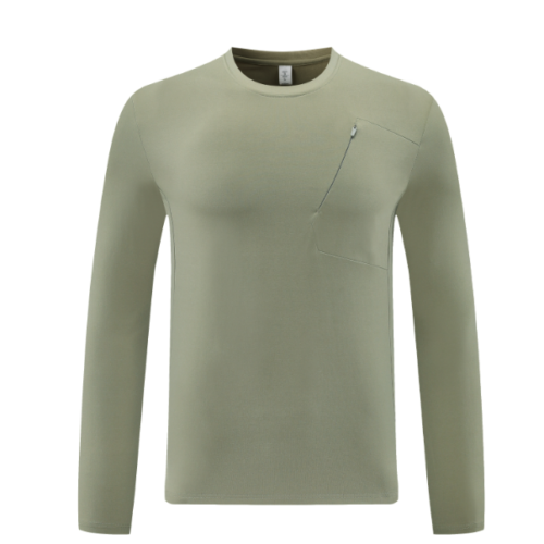 Avatar wholesale good quality bean green long sleeve outdoor sportswear for running/fitness