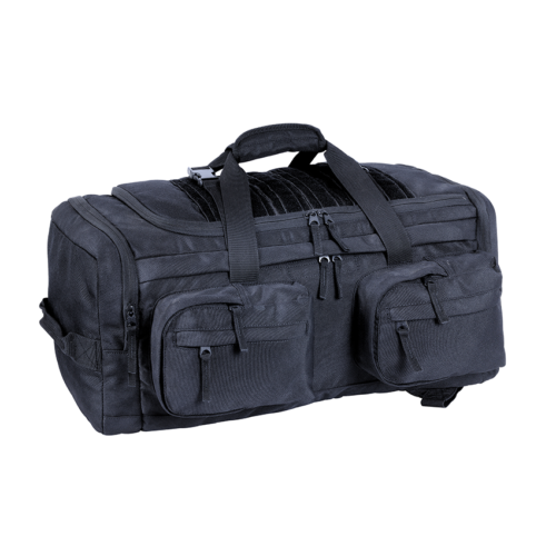 Avatar multi-compartment multifunctional black wearable duffle bag for outdoor travel/short trips