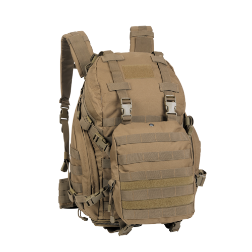 Avatar wear-resistant 55L khaki tactical backpack with detachable bag for outdoor trekking/hiking/tactical training