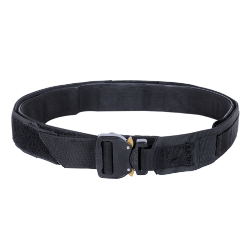 High quality durable customized 50mm black double layer nylon tactical belt for daily use/tactical training