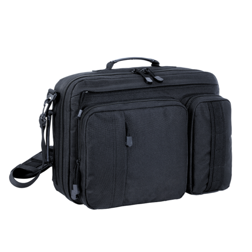 Avatar multi-compartment 2-way black business bag (briefcase / backpack) for business travel and daily commute