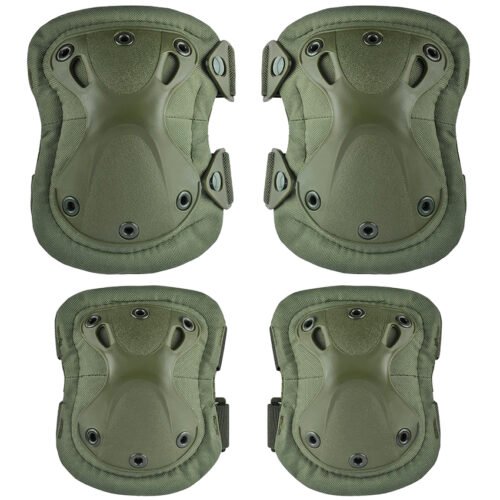 Avatar high quality durable army green knee and elbow pads set for outdoor activities/tactical training