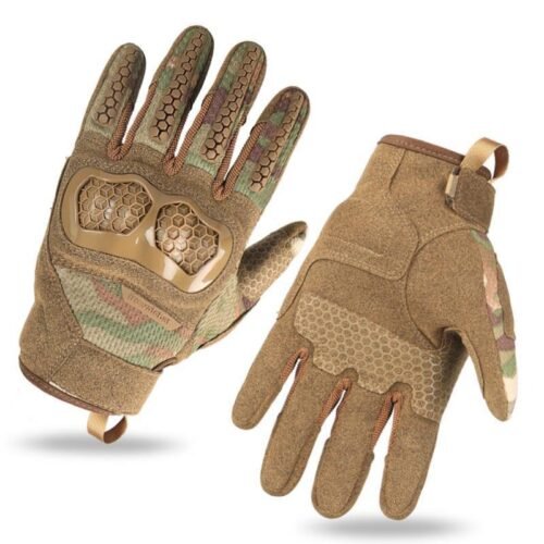 Avatar factory wholesale durable khaki camo outdoor gloves full finger gloves for hiking/shoting training